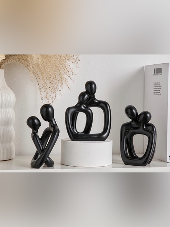 Awnr Other - Awnr Abstract Couples Statue Decor Set of 3
Black